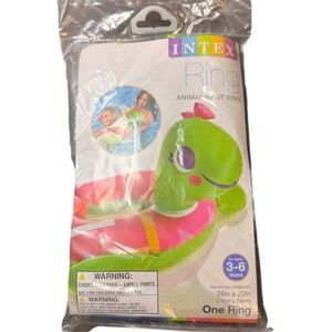INTEX Animal Split Ring RARE Pink Turtle W\ Pink‎ Bow 2014/2015 SEALED 29x29